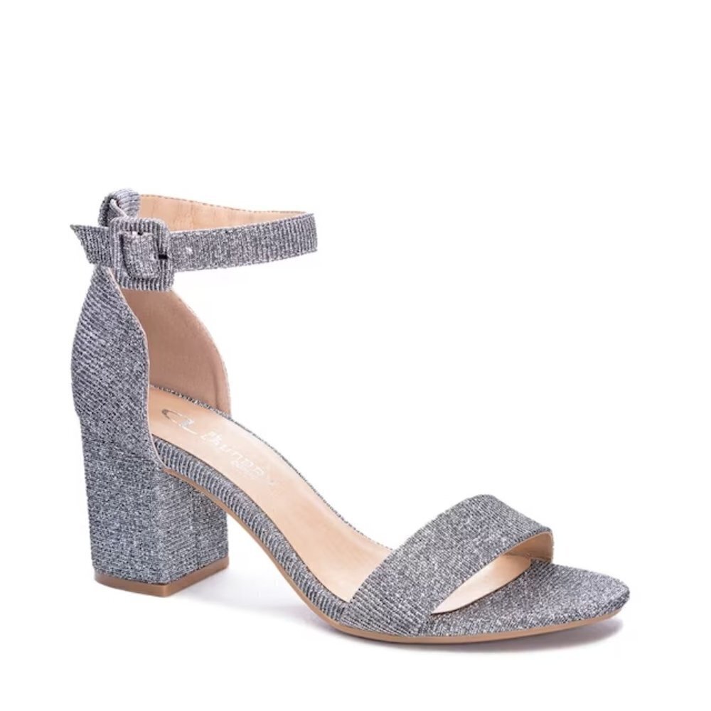CL by Laundry "Jody Shimmer" BNWT block heel glitter sz 6M NEW